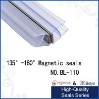 White magnetic seal glass pvc sealing bar