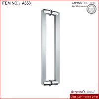 Double square stainless steel glass door handle