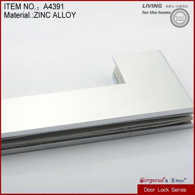 glass door zinc alloy bending patch fitting for swing door